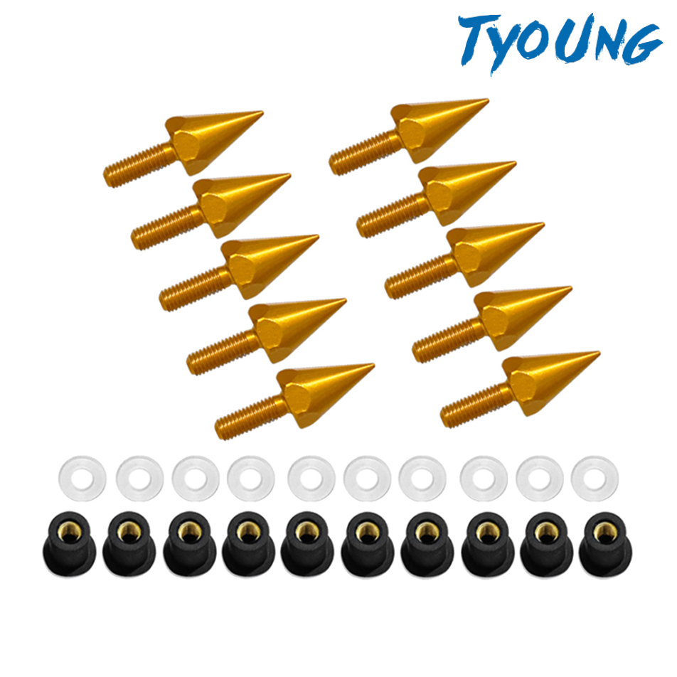 [TYOUNG]10 Pieces Universal Windscreen Windshield Bolts Screw Bolts Kit 5mm 