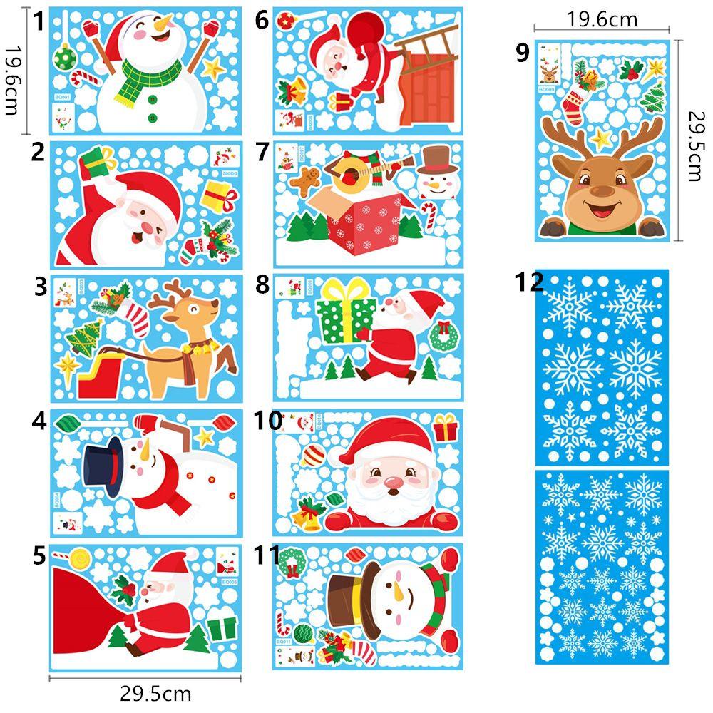 JONYE Sticker Dán Cửa Sổ Theo Phong Cách Giáng Sinh