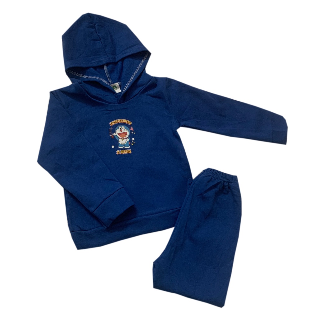 Bộ nỉ lông cho bé có mũ, bộ nỉ hoodie thu đông dài tay trẻ em hàng xuất khẩu