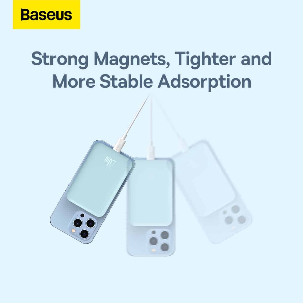 Pin dự phòng sạc nhanh Baseus Magnetic 6000mAh PPCXW06 sạc không dây wireless 15W - hỗ trợ PD 20W (4 màu tuỳ chọn)