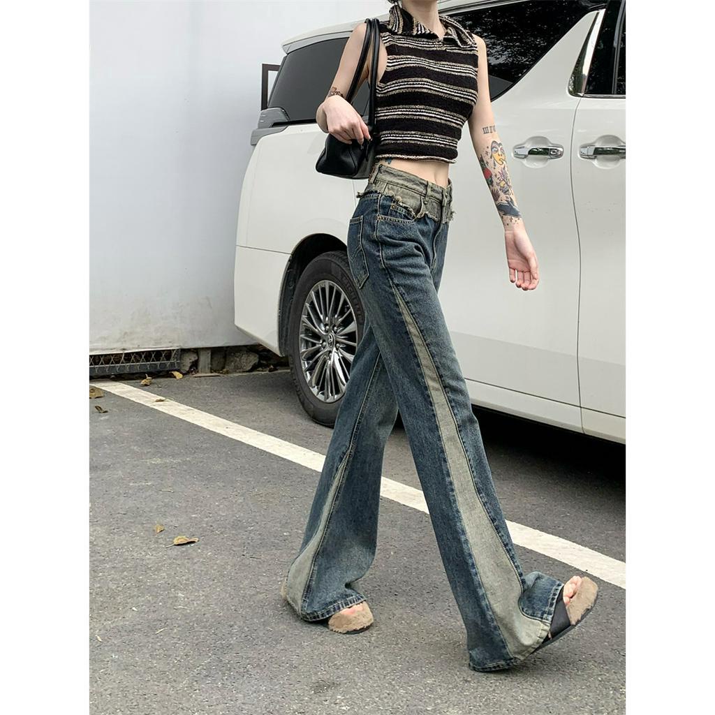 qkoole  Quần Jeans Lưng Cao Form Ôm Phong Cách Retro