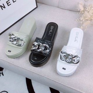 Dép nữ đế xuồng 5P quai ngang phối xích