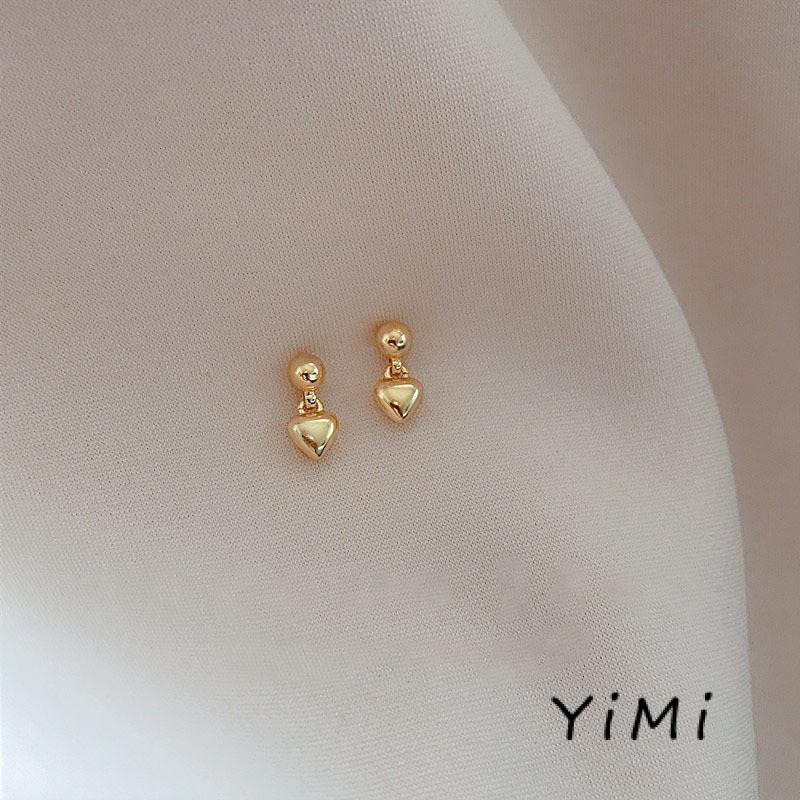 Khuyên Tai Hình Trái Tim Nhỏ Giọt Nước Ngọt Ngào Đơn Giản Cao Cấp Cho Nữ