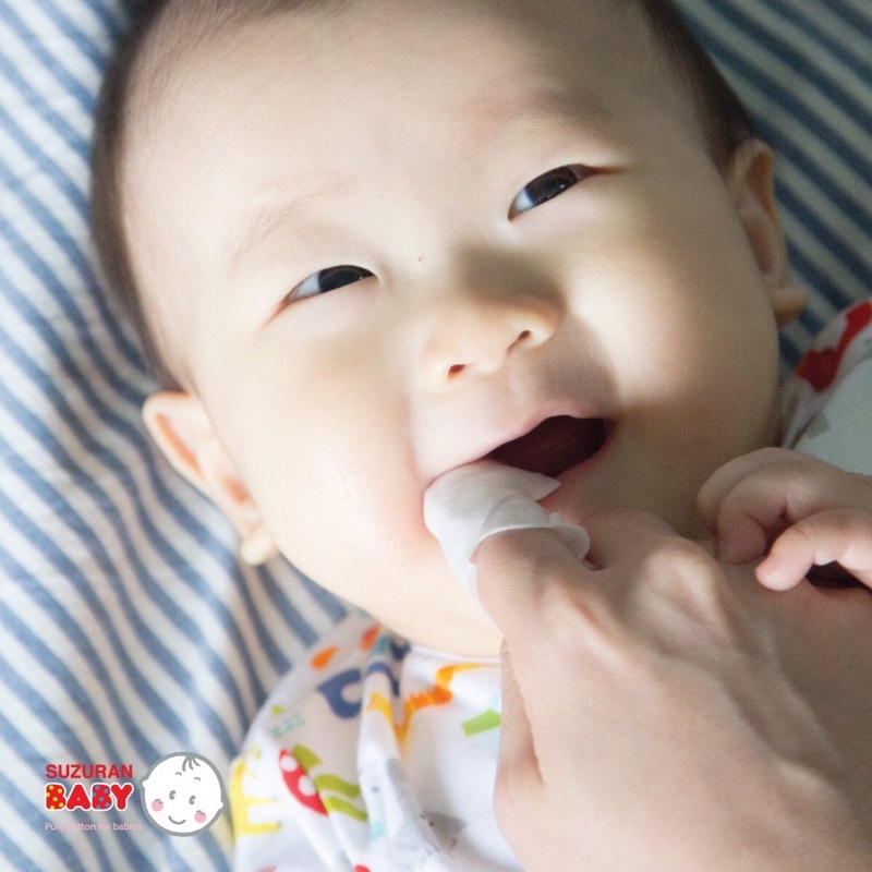 Khăn rơ miệng tiệt trùng Suzuran Japan - 100% cotton Nhật Bản