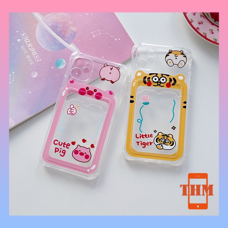 Ốp Điện Thoại Hình Heo/Hổ Dễ Thương Cho iPhone 6/6plus/6s/6splus/7/7plus/8/8plus/x/xr/xs/11/12/13/pro/max/plus/promax