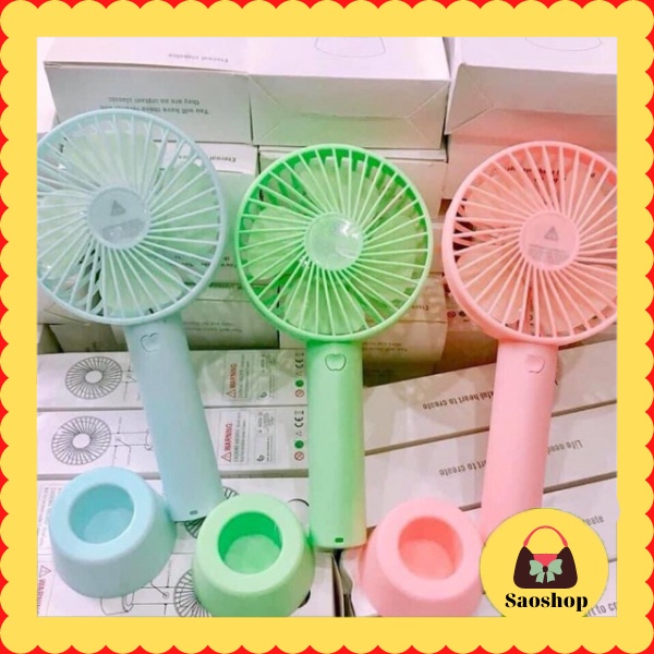 Quạt mini cầm tay Hình thú dễ thương pin sạc - Có thể gập gọn