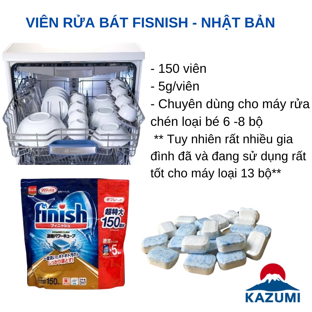 Viên Rửa Bát Finish Dành Riêng Cho Máy Rửa Bát 150 Viên