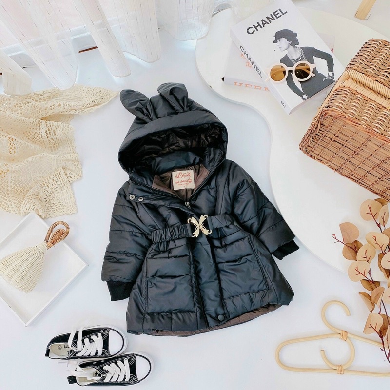 Áo phao dág dài cho bé gái