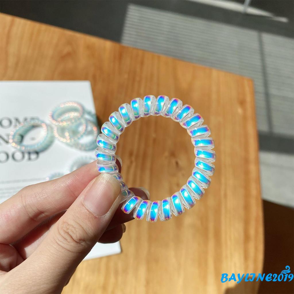 Dây buộc tóc hình dây điện thoại bàn bằng nhựa cho nữ