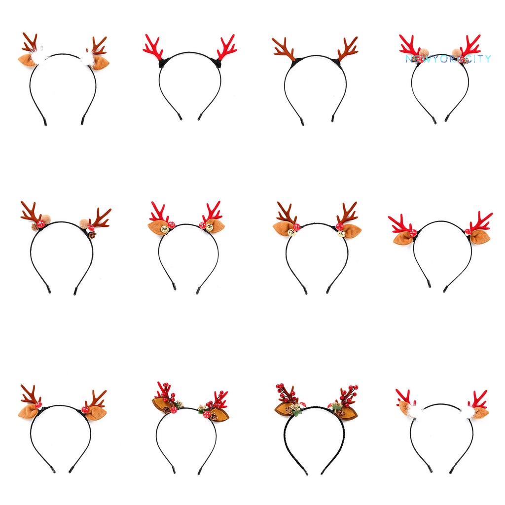 Băng Đô Cài Tóc Hình Sừng Tuần Lộc Giáng Sinh