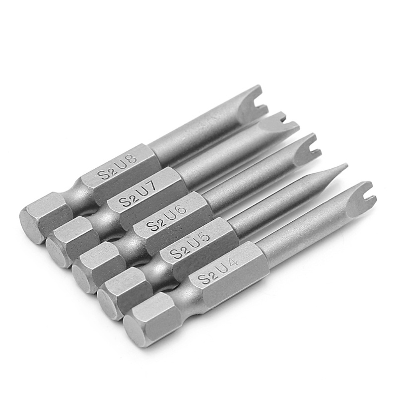 Set 5 Tua Vít Lục Giác 1 / 4 Inch S2 Dài 50mm U4-U8 Chuyên Dụng
