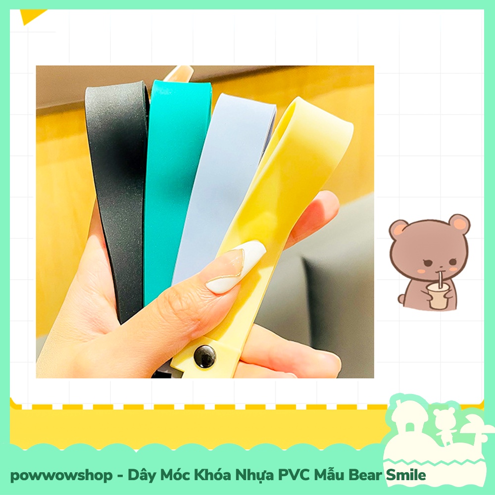 [Sẵn VN - Hỏa Tốc] Dây Móc Khóa Nhựa PVC Mẫu Gấu Bear Smile