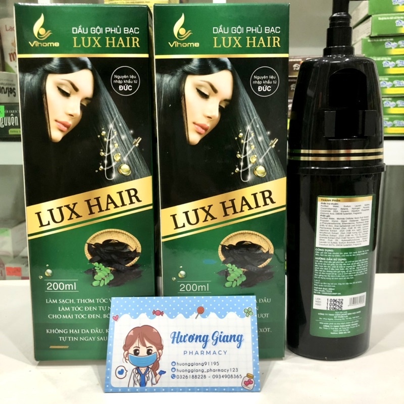 Dầu gội Phủ Bạc - Đen/ Nâu Tóc Tức thì LUX HAIR chai 200mla