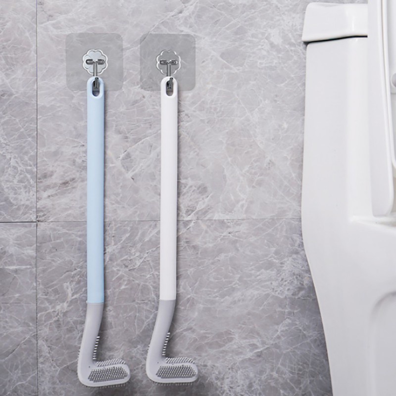 Bàn Chải Vệ Sinh Toilet Cán Dài Bằng Silicon Mềm Tiện Dụng