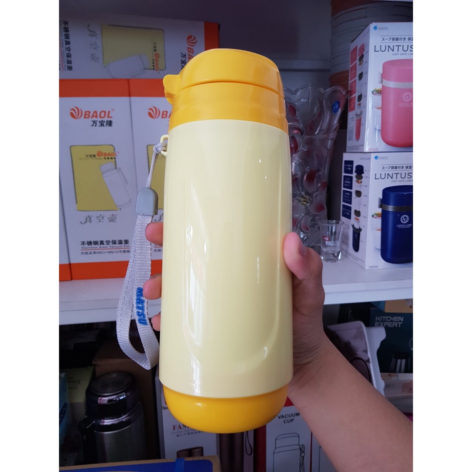 BÌNH NƯỚC HỌC SINH CÓ ỐNG HÚT LOẠI LỚN 500ml DUY TÂN