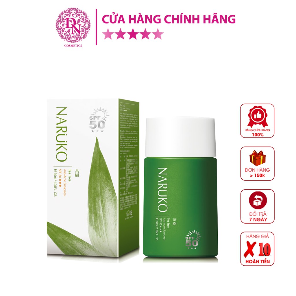 Kem chống nắng Naruko Tea Tree Anti-Acne Sunscreen SPS50 PA+++