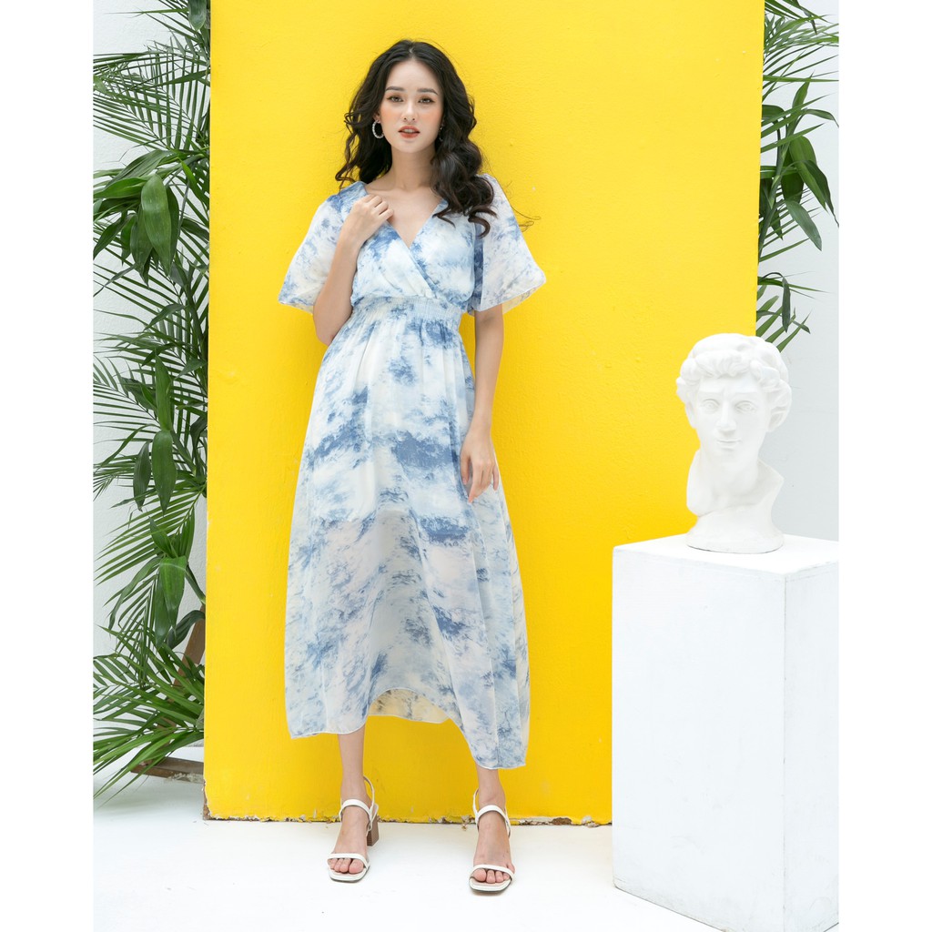 Đầm maxi voan loang màu IFU 2451 | BigBuy360 - bigbuy360.vn