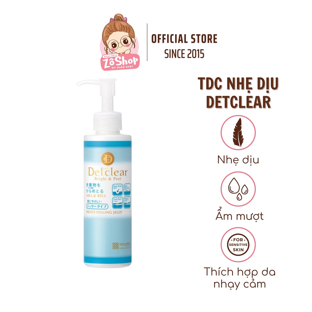 Tẩy da chết nhẹ dịu không mùi - Meishoku Detclear Bright &amp; Peel Fruits Peeling Jelly (180ml)