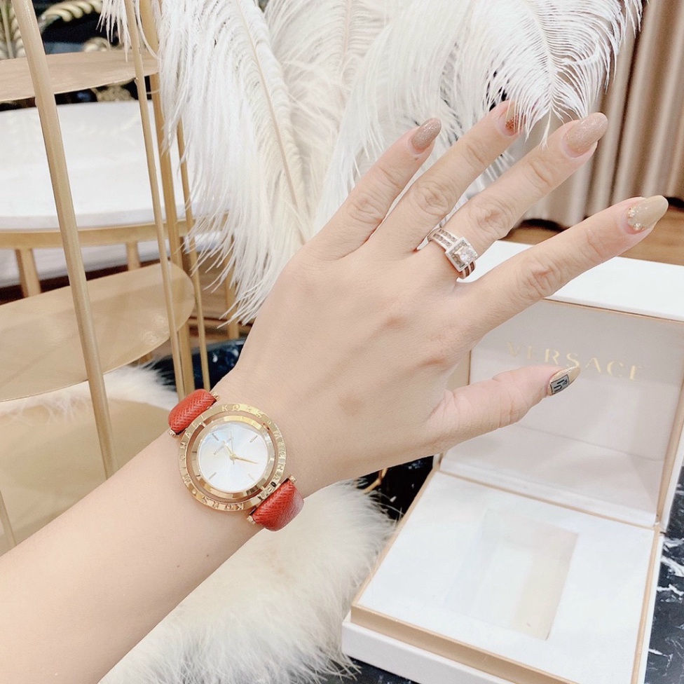 Đồng hồ nữ Michael Kors Dây da mặt xoay độc đáo cá tính mã MK360 ket-STORE