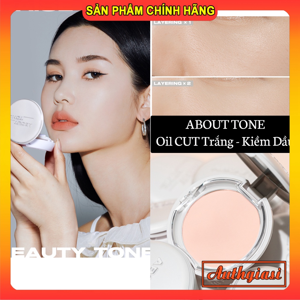 Phấn nén phủ bột EGLIPS / ABOUT TONE Powder Pact siêu mịn kiềm dầu lâu trôi