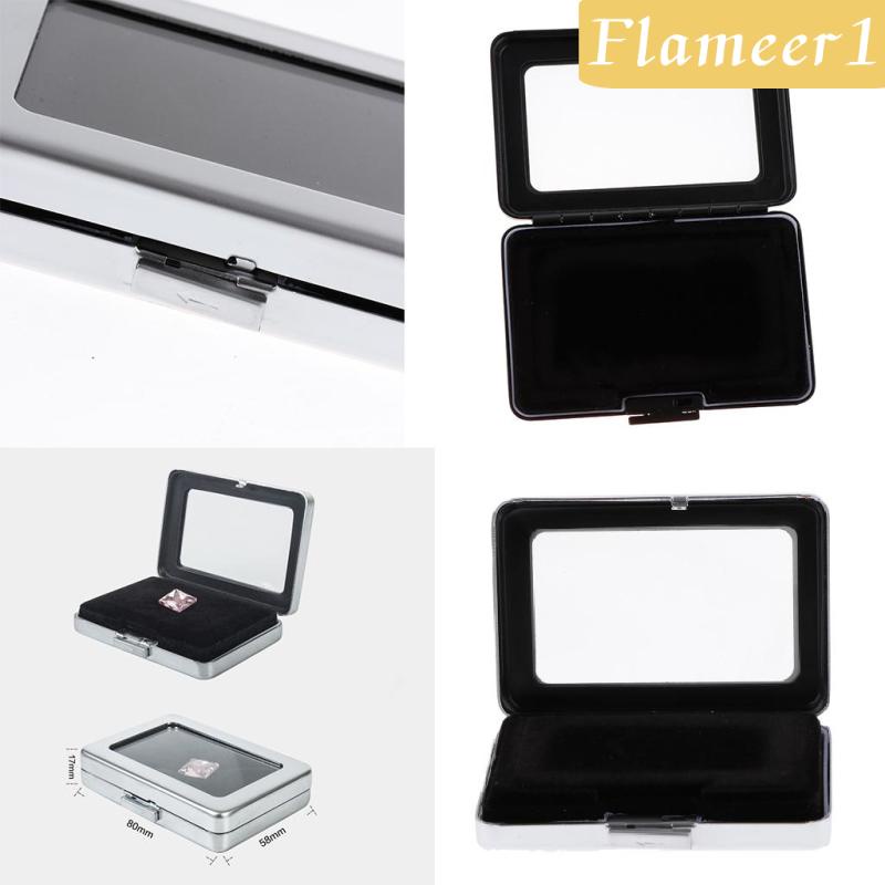 [Flameameer1] Hộp Nhung Đựng Đá Quý Sang Trọng Hai Mặt