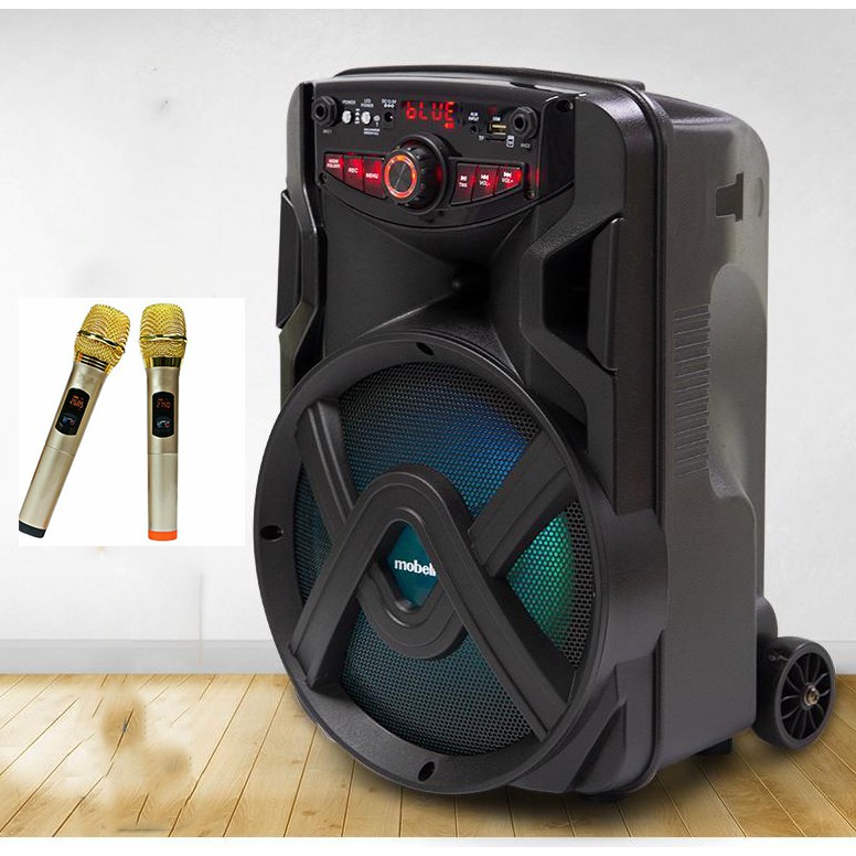 Loa kéo Bluetooth - 2 mic UHF VÀNG CHINH TẦN SỐ RIÊNG 100w 3 TẤT