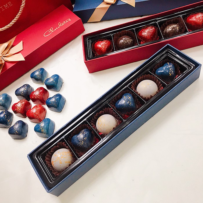 Quà tặng socola Đôi tim hẹn ước - Hộp 6 viên kèm túi quà sang trọng | BigBuy360 - bigbuy360.vn
