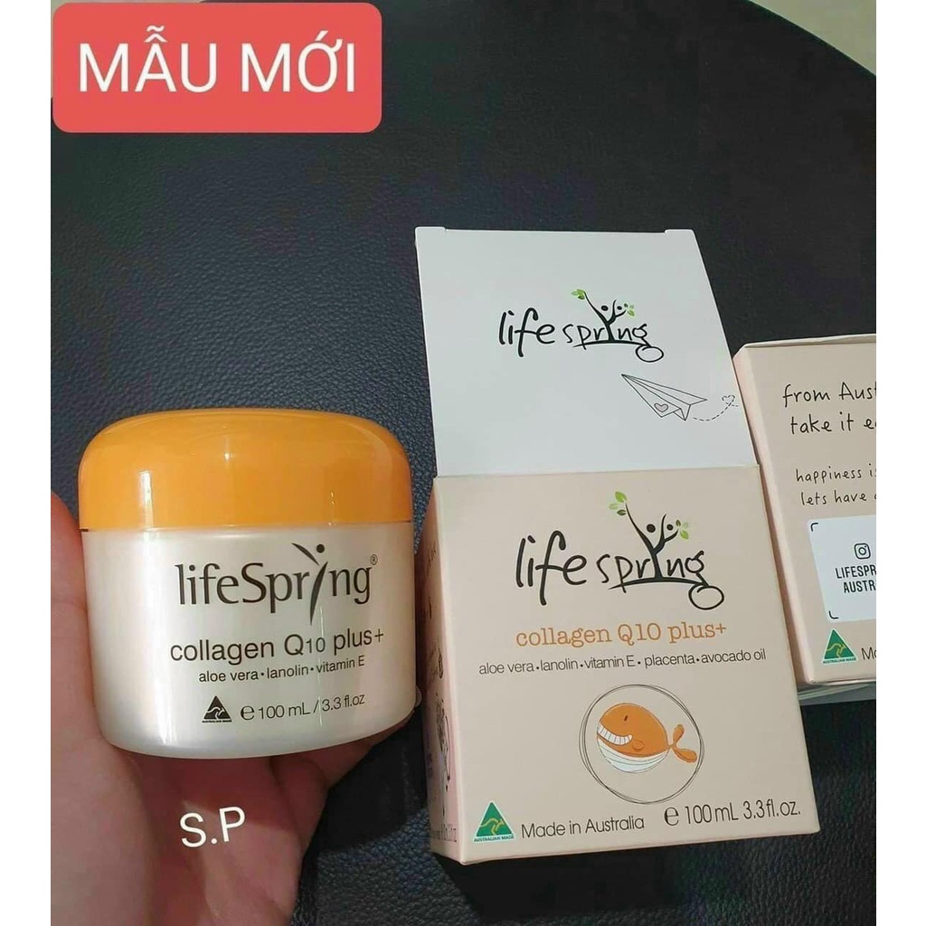 [Mẫu mới] Kem dưỡng da nhau thai cừu Life Spring Lanolin giúp giảm nám mờ thâm thấm nhanh bao cấp ẩm