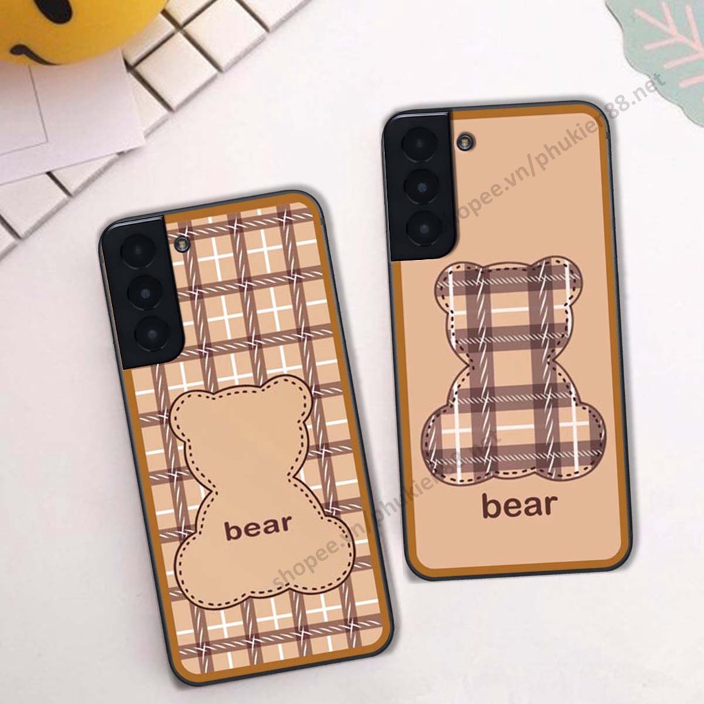 Ốp lưng Samsung S21 / S21 FE / S21 Plus / S21+ ốp điện thoại LineBear, bé tóc xù, hoa siêu đẹp