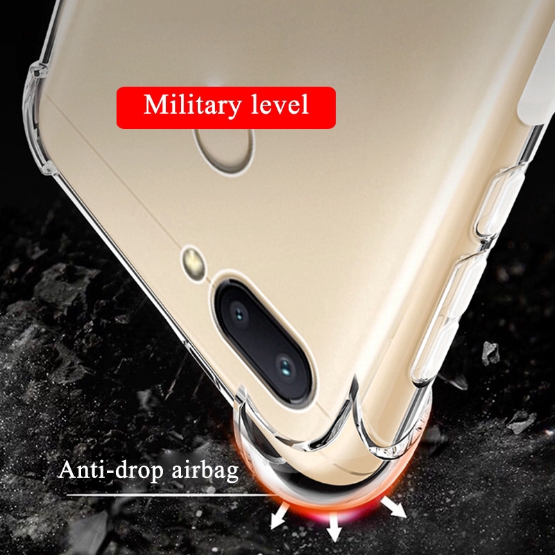 Ốp điện thoại cứng trong suốt chống sốc cho Xiaomi CC9 CC9E A3 lite K20 Pro mi9 SE Redmi Note 7 6 Pro 5 8 Pro