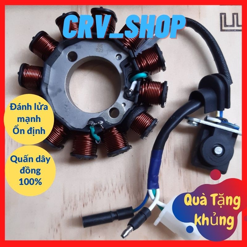 Cuộn Điện Xe Máy ❤️𝑭𝑹𝑬𝑬𝑺𝑯𝑰𝑷❤️ Cuộn Lửa Wave RSX AT Cuộn Điện Đánh Lửa Mạnh Ổn Định Lâu Dài Bảo Hành 6 Tháng