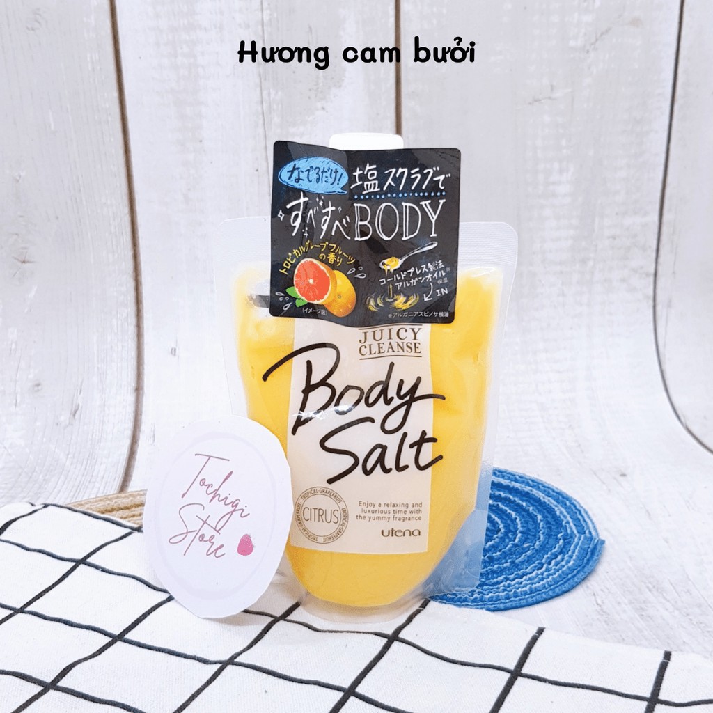 Muối tẩy tế bào chết toàn thân Utena Body Salt Juicy Cleanse Nhật Bản (300g)