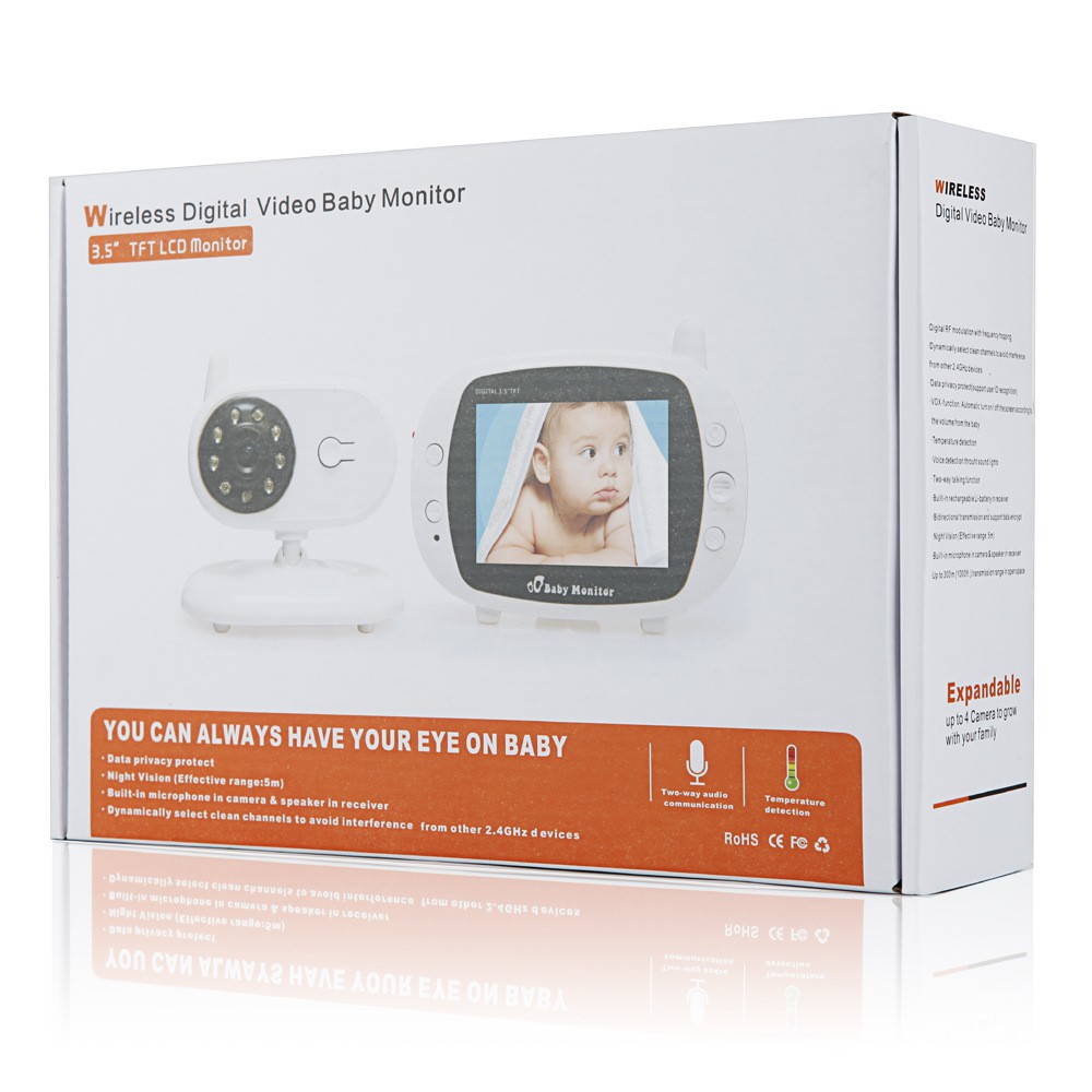 Máy Báo Khóc Baby Monitor Full HD 3,5inh – mbk05