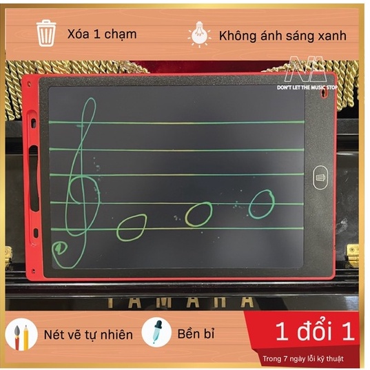 Bảng Viết Vẽ Thông Minh Màn Hình LCD 10 - 12 inch Cho Bé / Xóa Nhanh Với 1 Nút Bấm