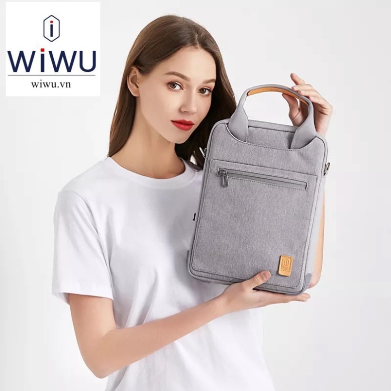 Túi sách dọc Wiwu Pioner Cho Máy tính bảng Pro 12.9 M1, Laptop, Mac-book, Sur- face Pro. Chống sốc tặng quai đeo chéo