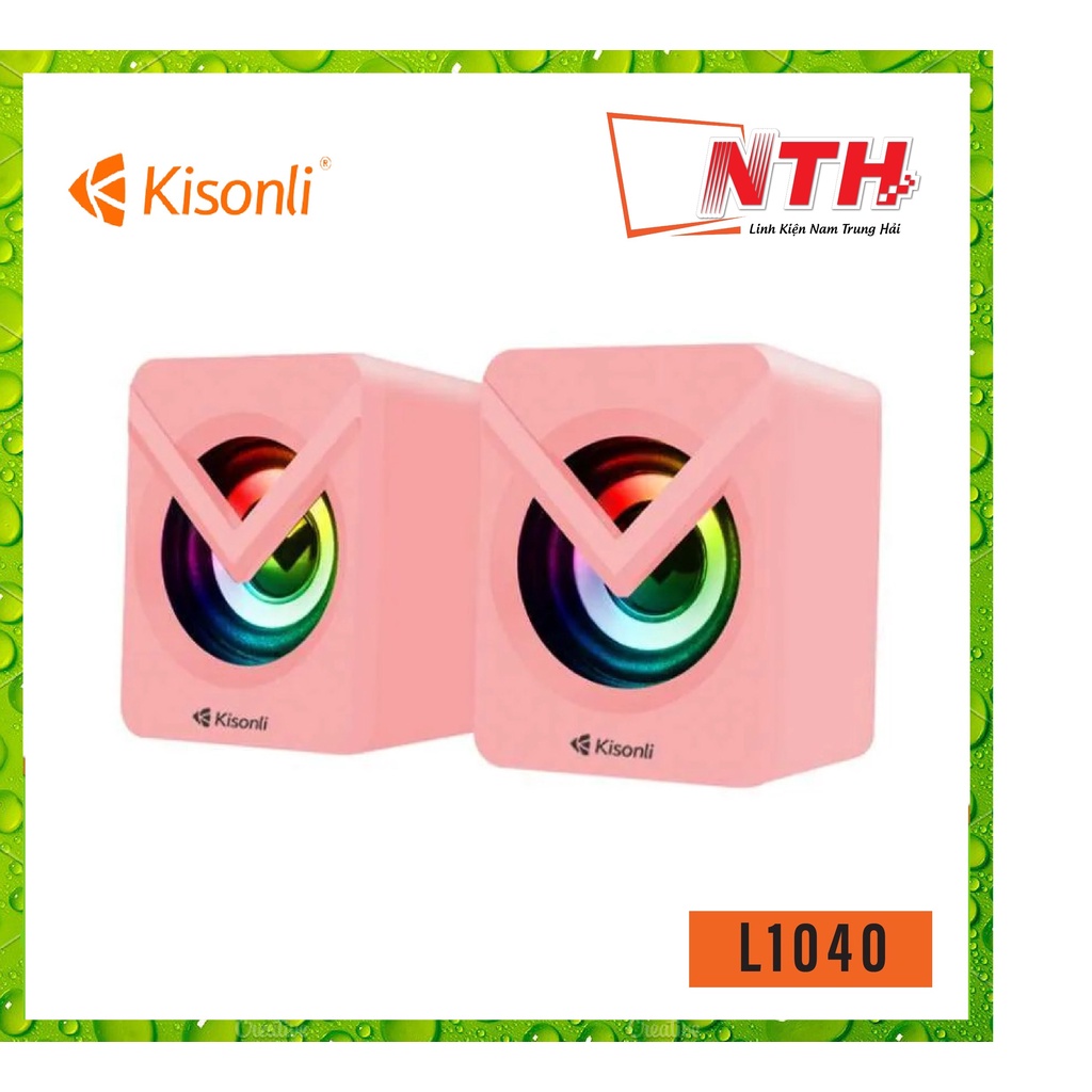 Loa Máy Tính Để Bàn Mini Màu Hồng Dễ Thương Chính Hãng KISONLI