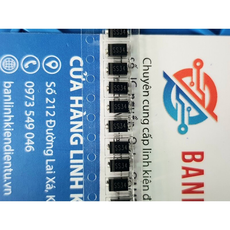 [Combo 10 con] Diode Schottky SS34 SMB 3A 40V ( 1N5822 SS34B)