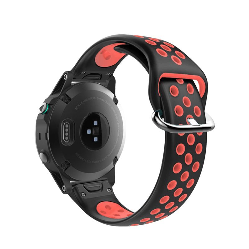 Dây Đeo Thay Thế Bằng Silicon Hai Màu 20mm Cho Đồng Hồ Thông Minh Garmin Fenix 5s / 5s Plus