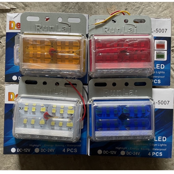 Đèn led sườn led hông trợ sáng 5007 xe tải 12v 24v màu trắng vàng đỏ xanh dương