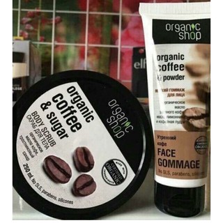 Bộ đôi tẩy tế bào chết cafe organic cho mặt và body