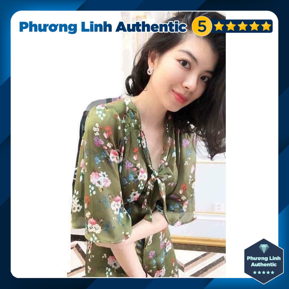 Váy lụa hoa Mango Auth new tag có sẵn