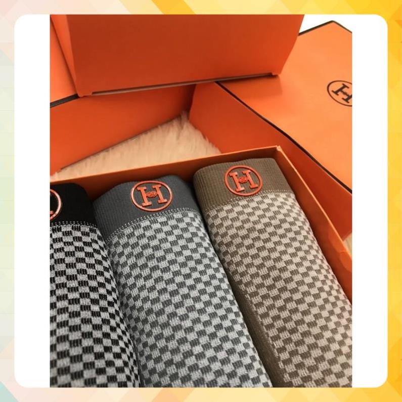 [FREESHIP]Hộp 3 Quần Sịp Đùi Quần lót Nam HM David beckham FULL BOX. Hộp màu cam,THẤM HÚT MỒ HÔI TỐT