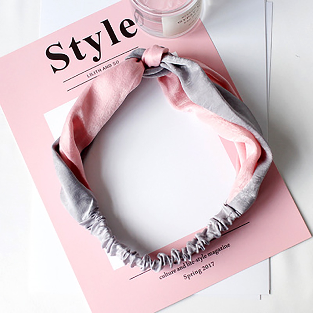 Băng Đô Cài Tóc Màu Trơn Cá Tính Hợp Thời Trang Cho Nữ