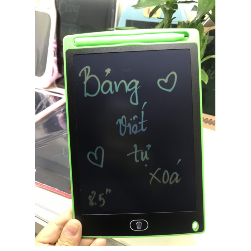 Bảng viết, bảng vẽ điện tử thông minh, bảng LCD tự động xóa cho bé 8inh, 8''5 inch