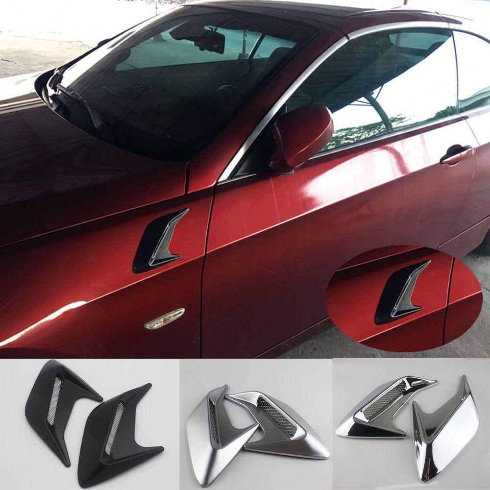 LANSEL 1 Cặp Sticker Dán Trang Trí Xe Hơi Hình Cá Mập Độc Đáo