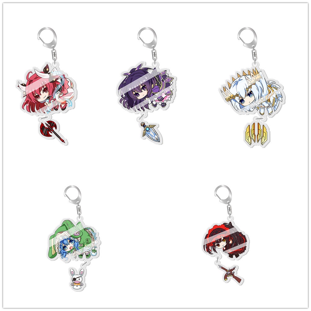 Móc Khóa In Hình Nhân Vật Yoshino Yatogami Tohka Tokisaki Kurumi Trong Date A Live