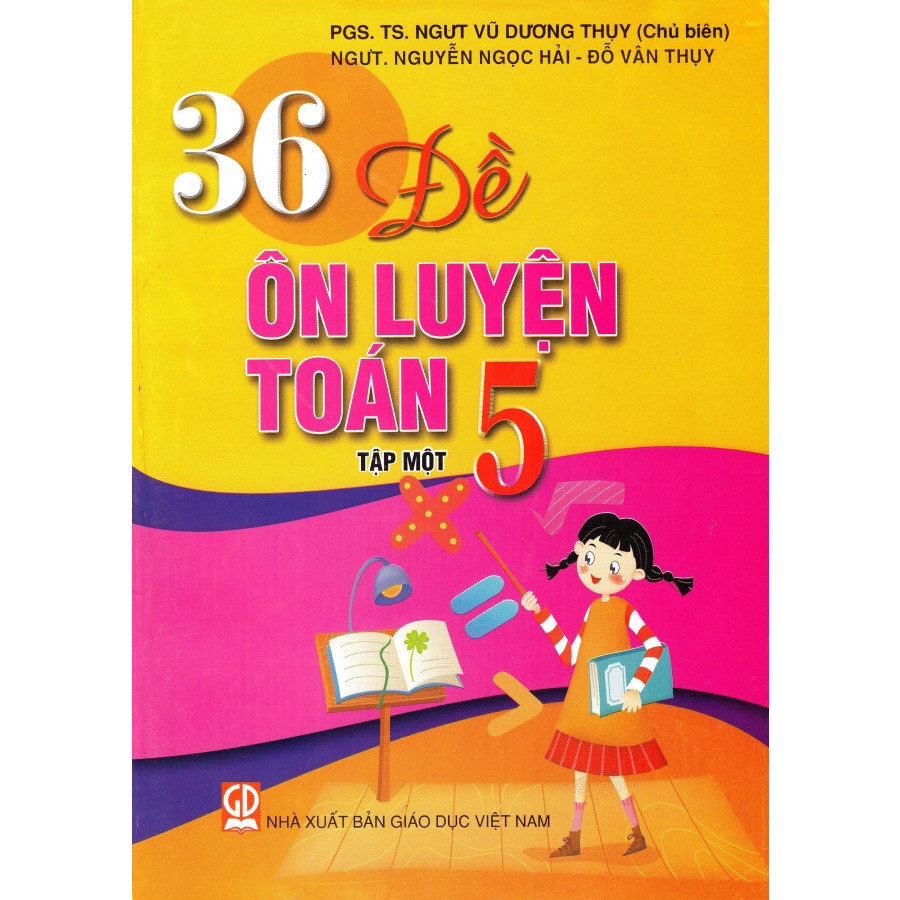 Sách Bộ 2 tập: 36 đề ôn luyện toán 5 -  Giáo Dục