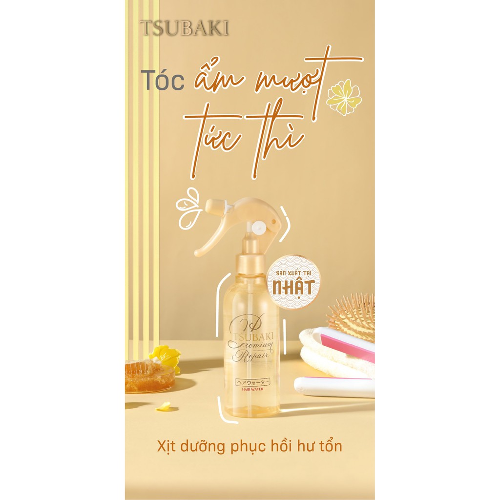 Xịt Dưỡng Tóc Phục Hồi Hư Tổn Ngăn Rụng Tsubaki Premium Repair Hair Water 220ml