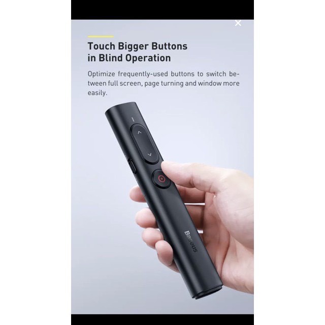 [ Hàng Hot ] Bút Laser trình chiếu Baseus Orange Dot PPT Wireless Presenter Youth  cho Laptop/ Macbook - Hàng chính hãng | BigBuy360 - bigbuy360.vn