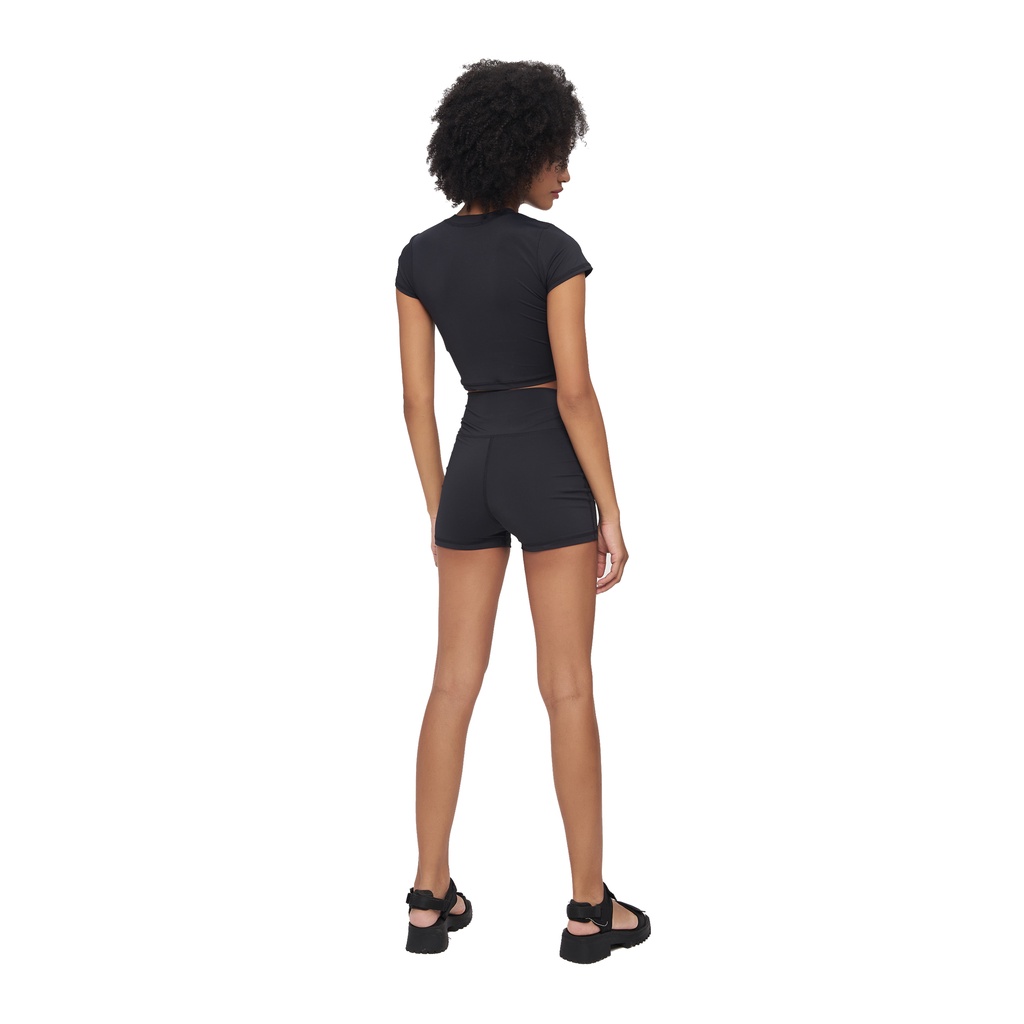 Áo tay ngắn vải thun lạnh, là min - BLACK ACTIVE TOP